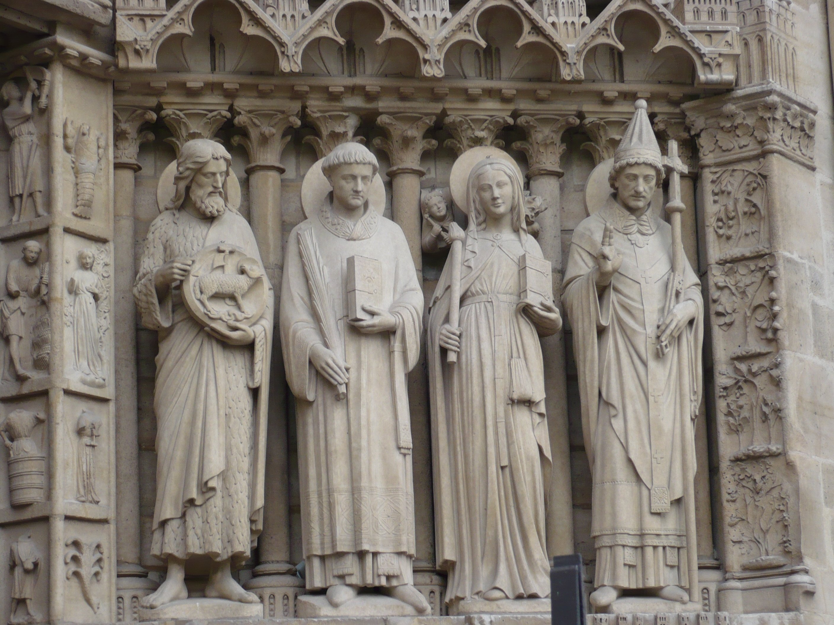 Saints from the Notre Dame de Paris Exterior