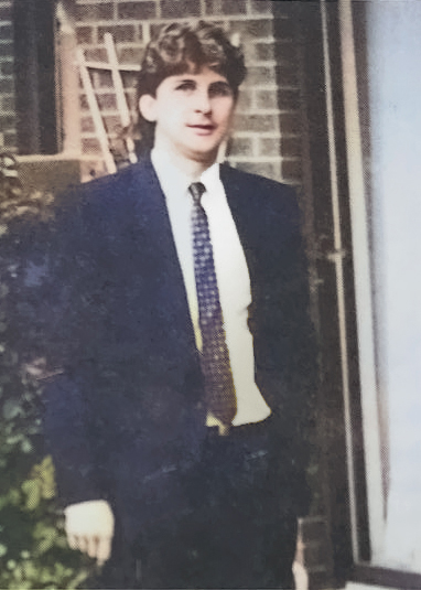 David Finnegan in 1987 outside St. Joseph's Place