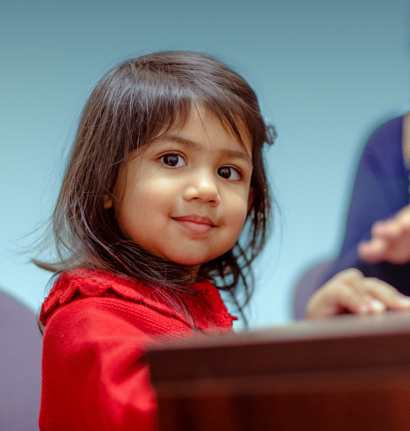 A young girl supported by a ShareLife agency