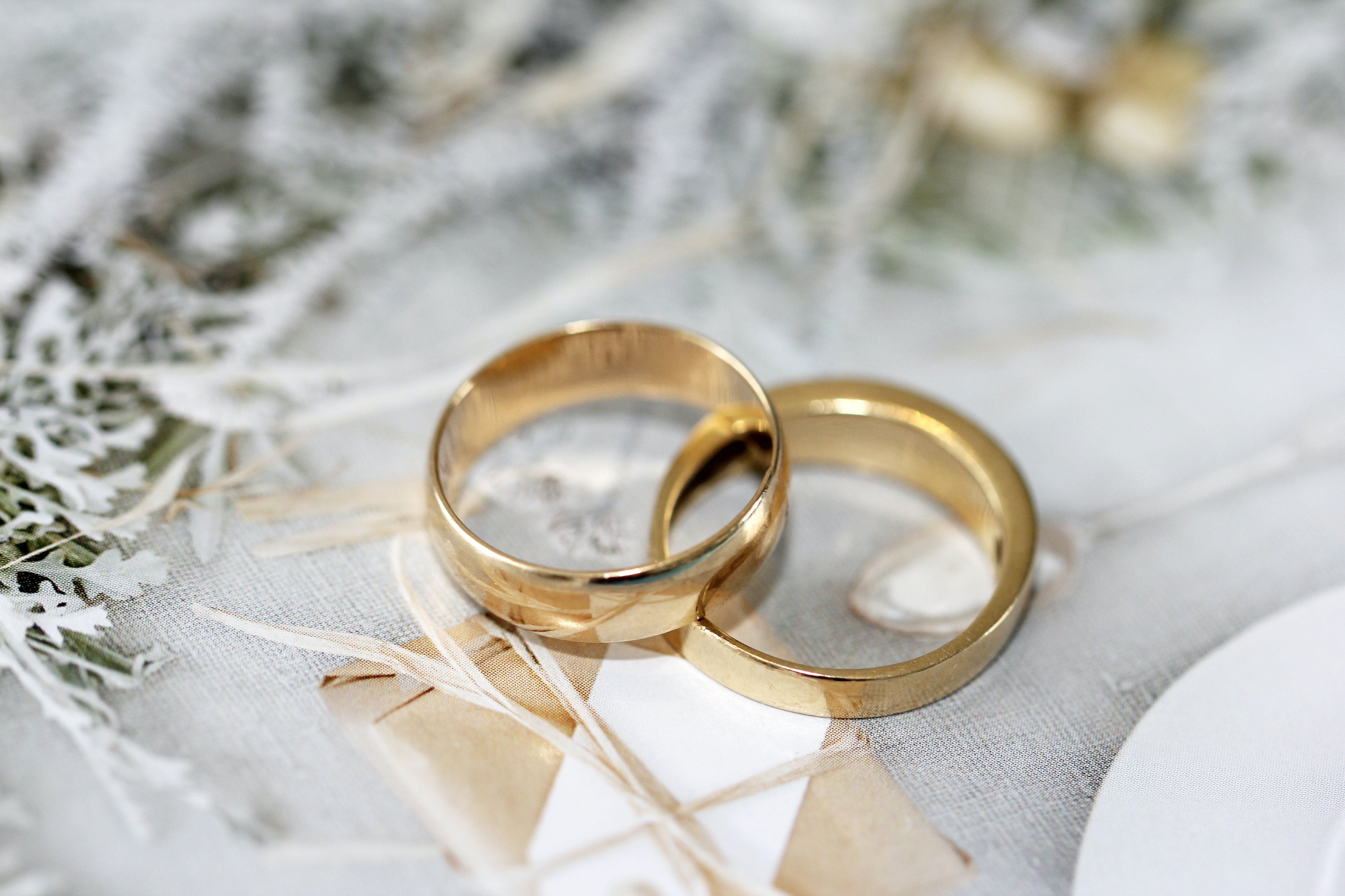 Two rings on a table