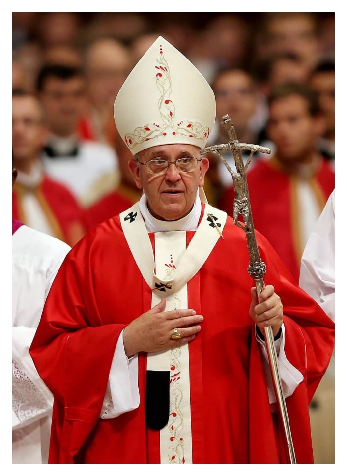 Pope Francis wearing Pallium