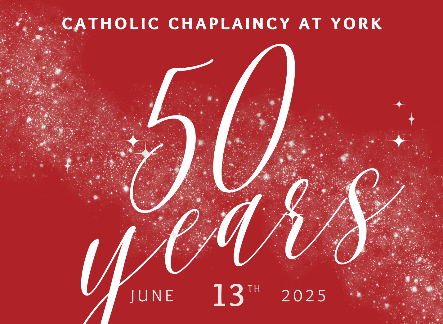 50th Anniversary Banquet for Catholic Chaplaincy at York Poster