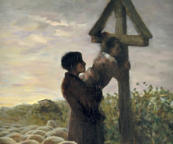 Image - Giovanni Segantini, Kissing the Cross, 1881-82