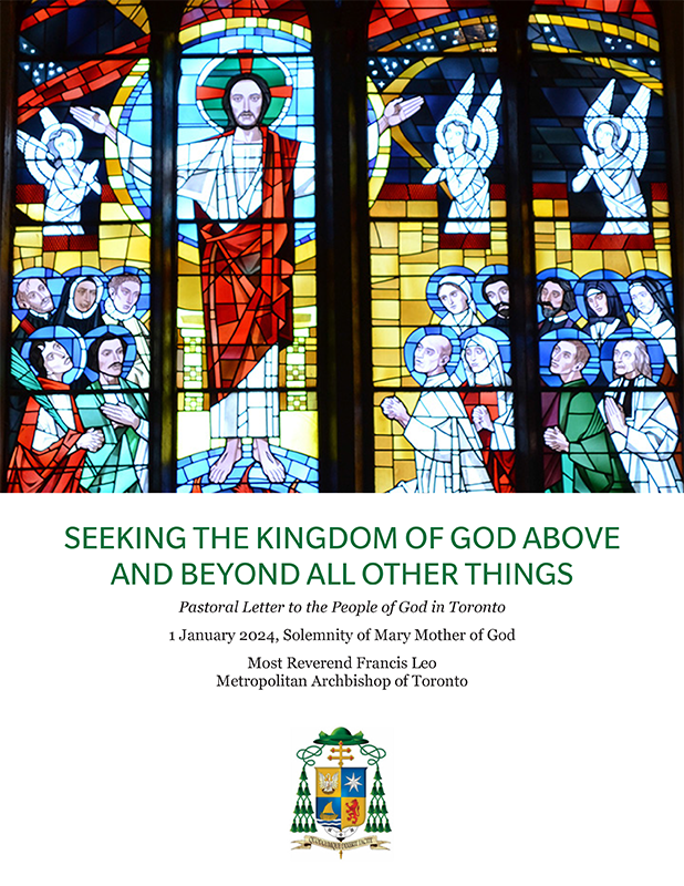 Cover page of pastoral letter