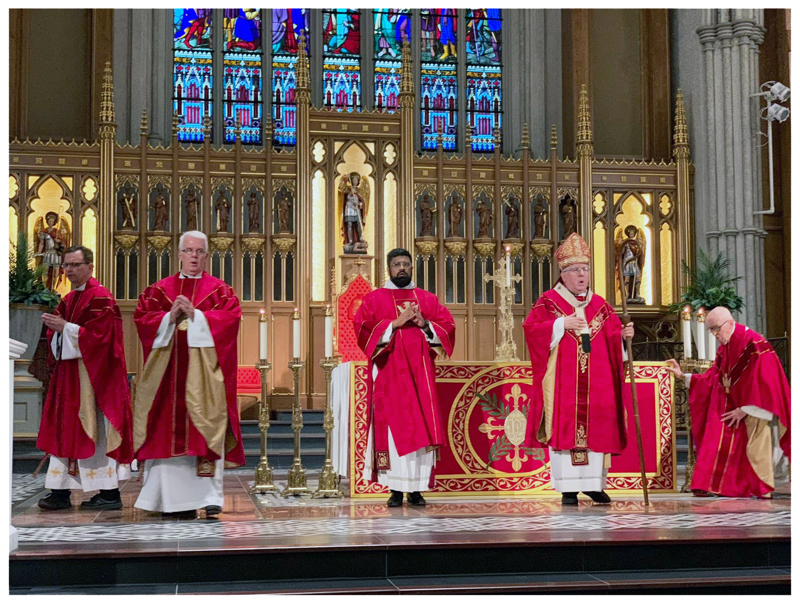 Photo of Cardinal and clergy at Red Mass 2022