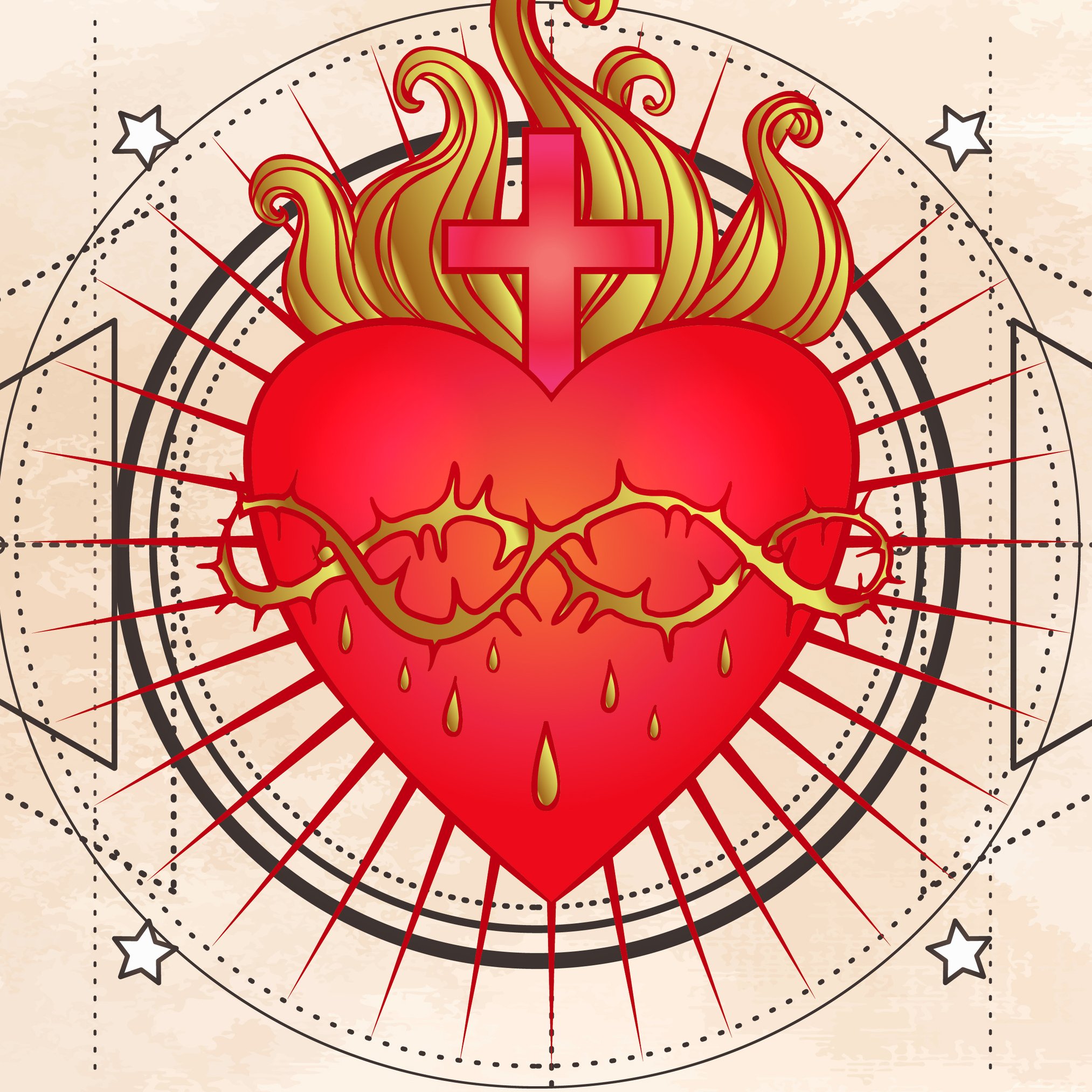 Sacred Heart Illustrated