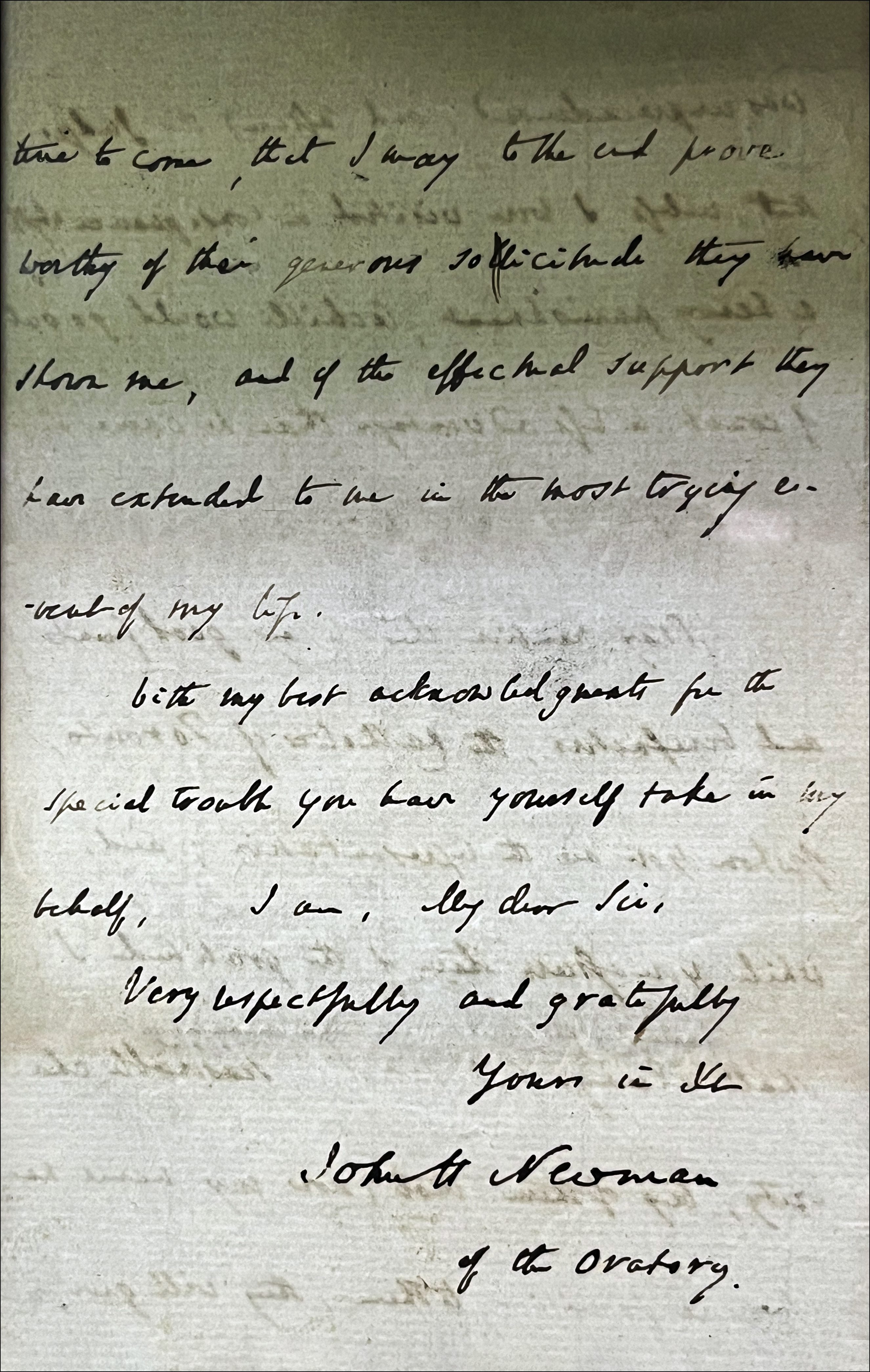 Letter from St. John Henry Newman