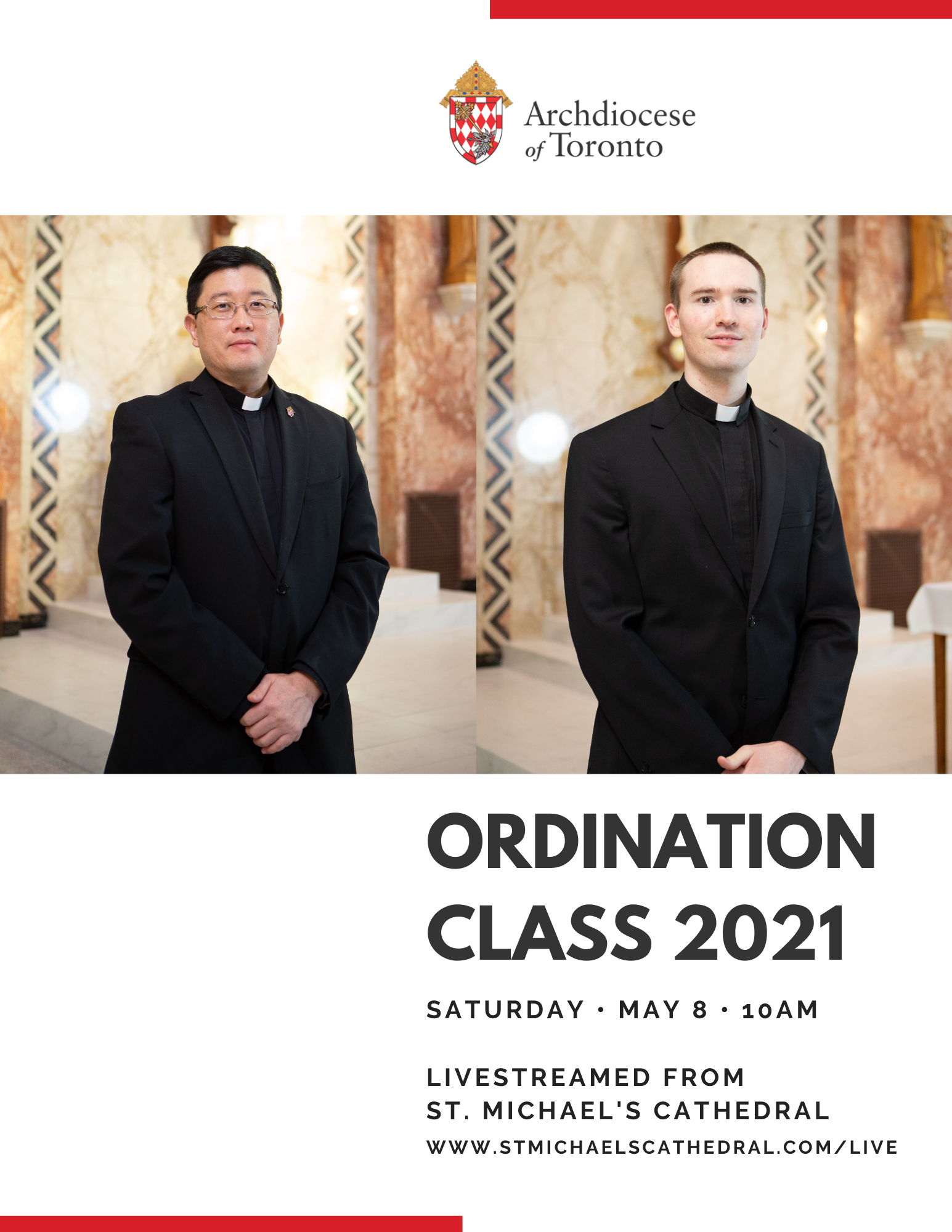 Photos of the two men who will be ordained to the priesthood of the Archdiocese of Toronto in 2021