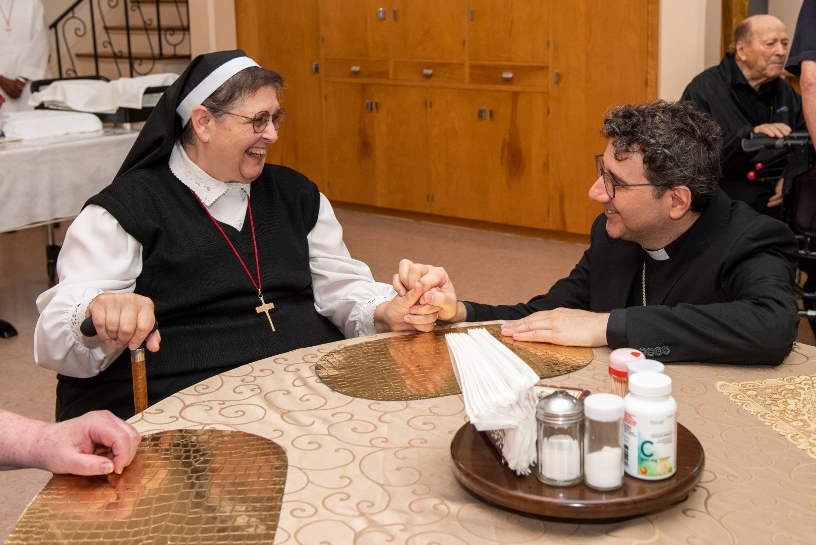Archbishop Leo Visits St. Bernard’s Residence