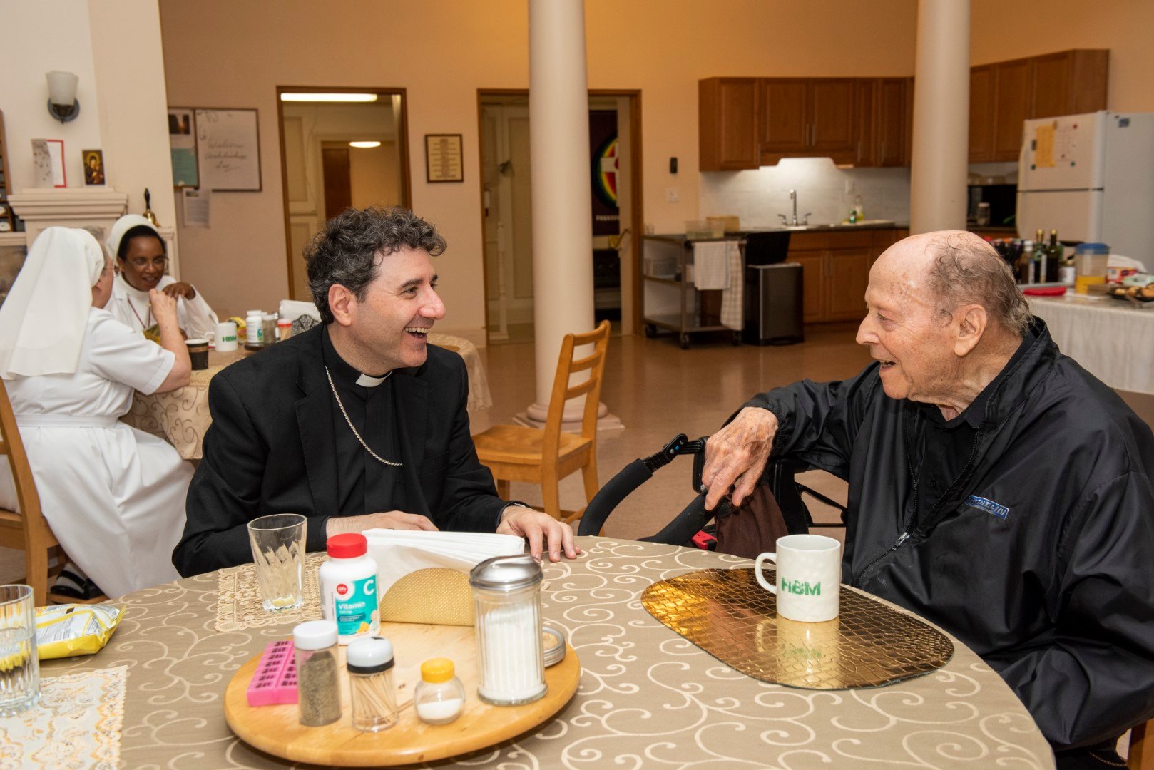 Archbishop Leo Visits St. Bernard’s Residence