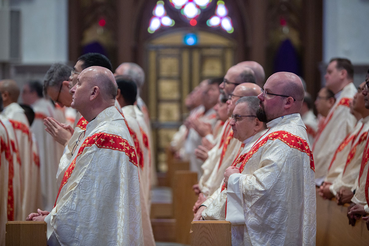 Priests at Chrism Mass