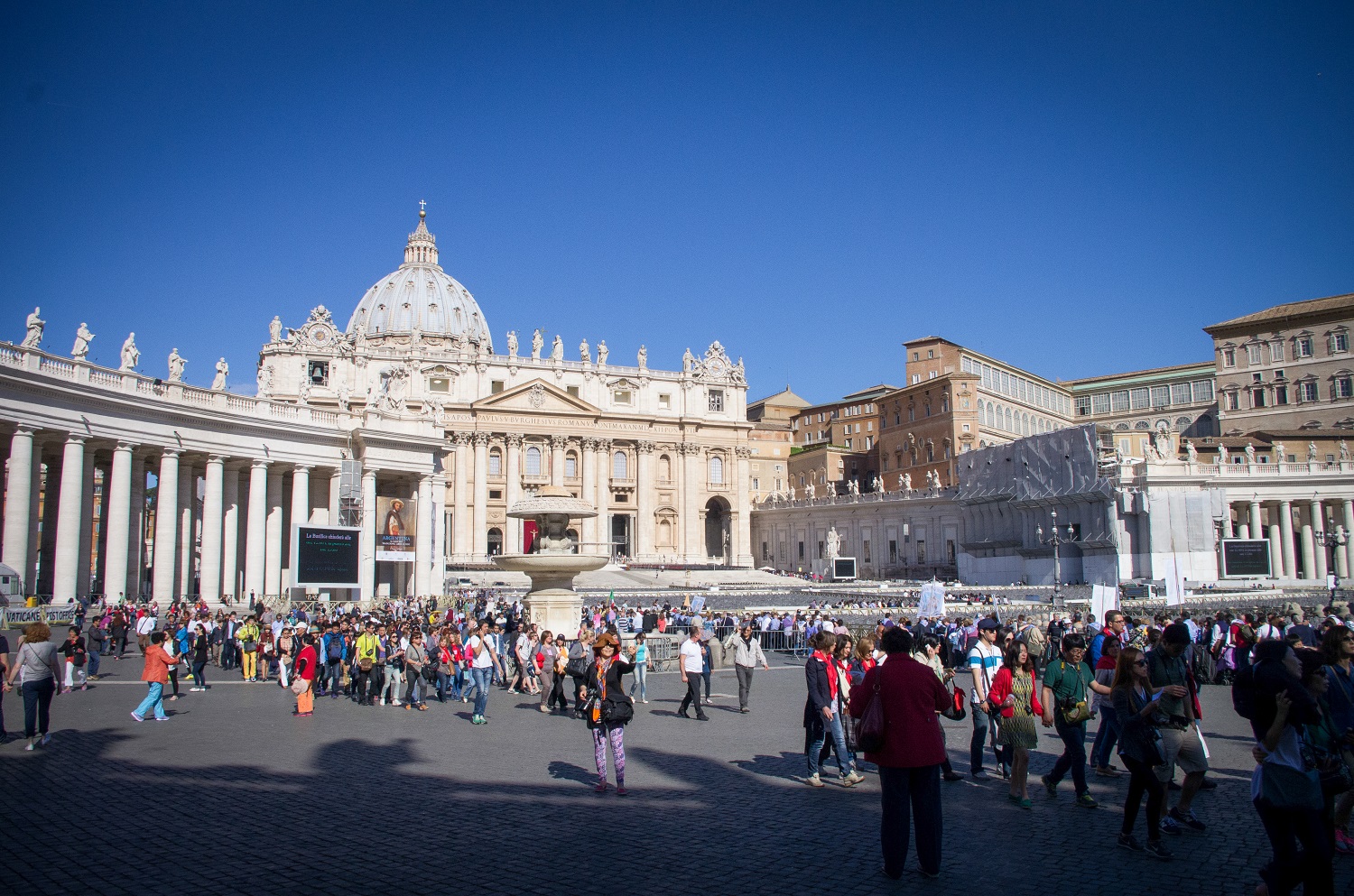 The Vatican with crowds during the day