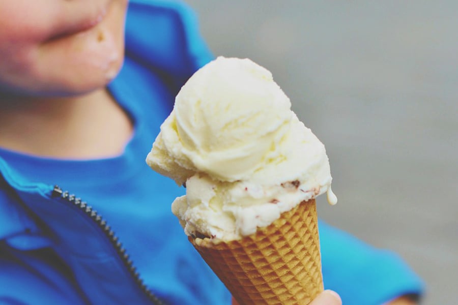 Boy with ice cream