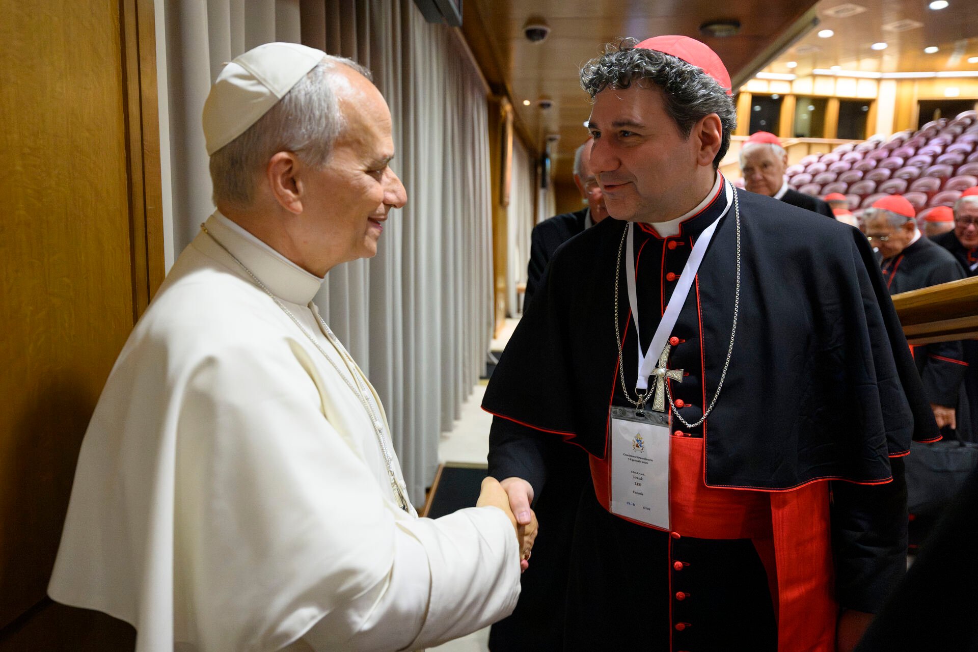 Cardinal Leo with Pope Leo XIV
