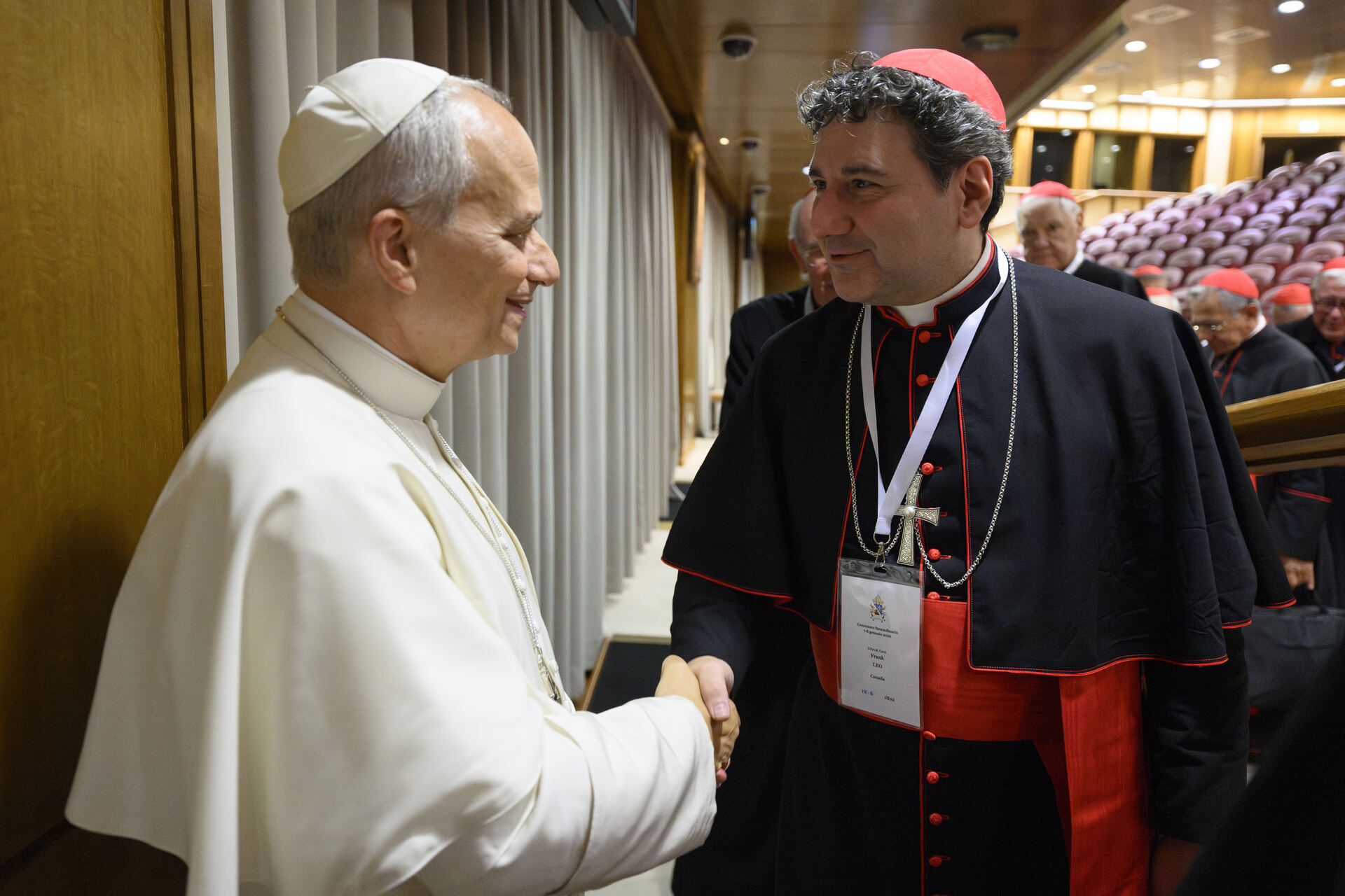 Cardinal Leo with Pope Leo XIV