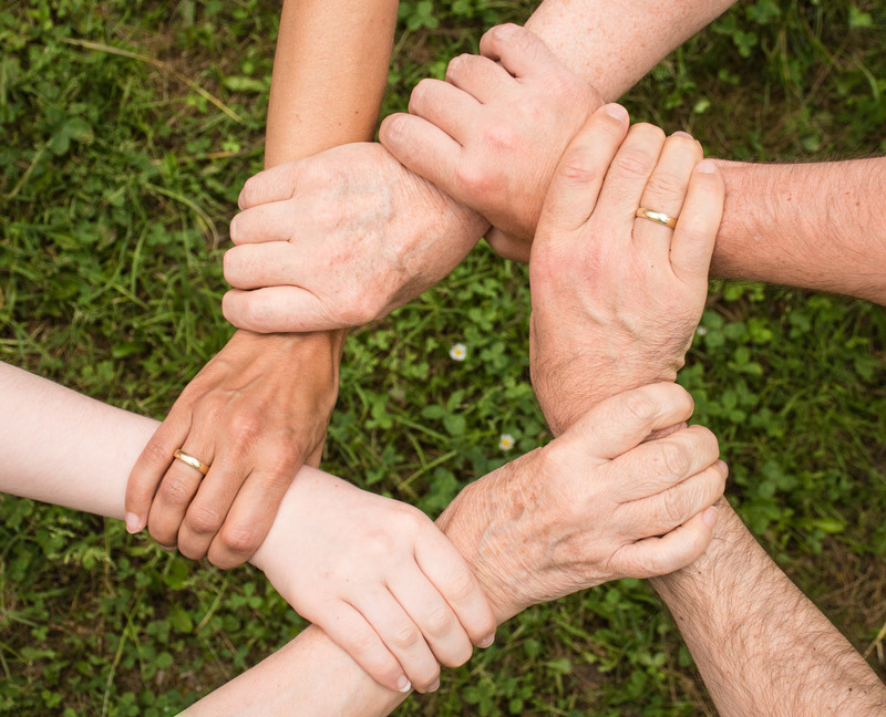 Hands together