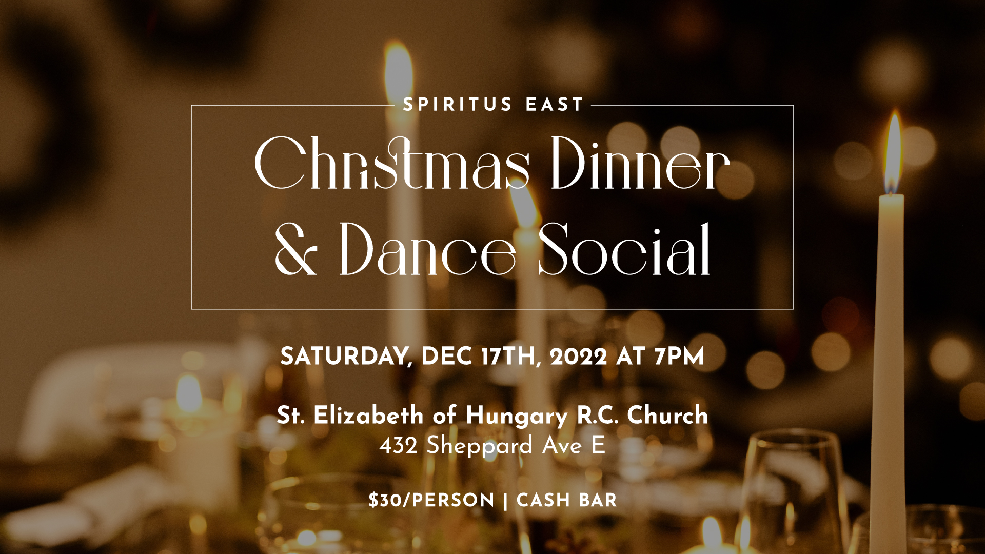 Spiritus East Christms Dinner and Dance Poster