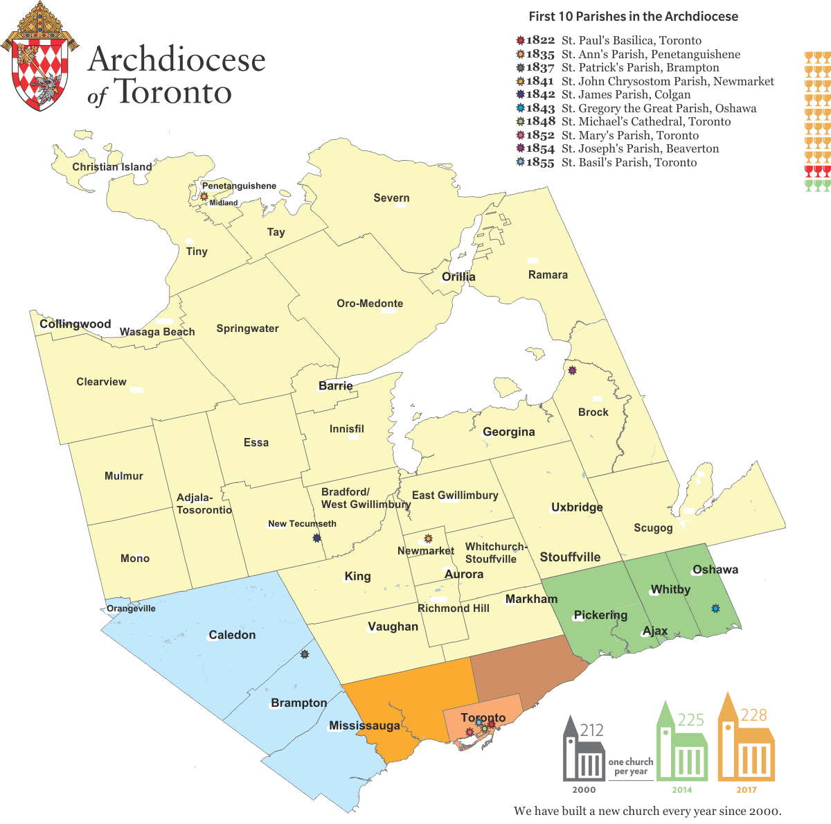 Archdiocesan Map with Parishes