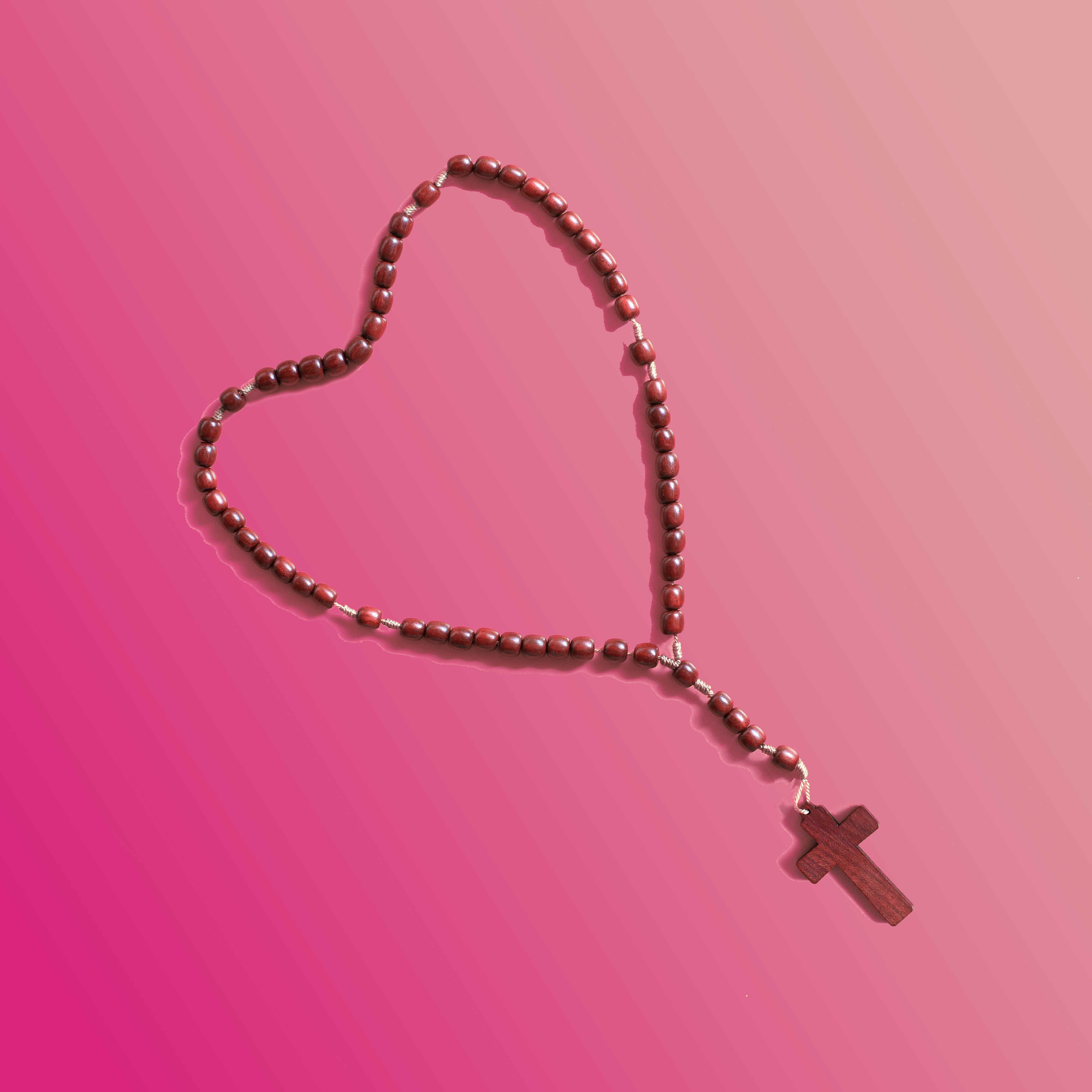 Rosary in the shape of a heart