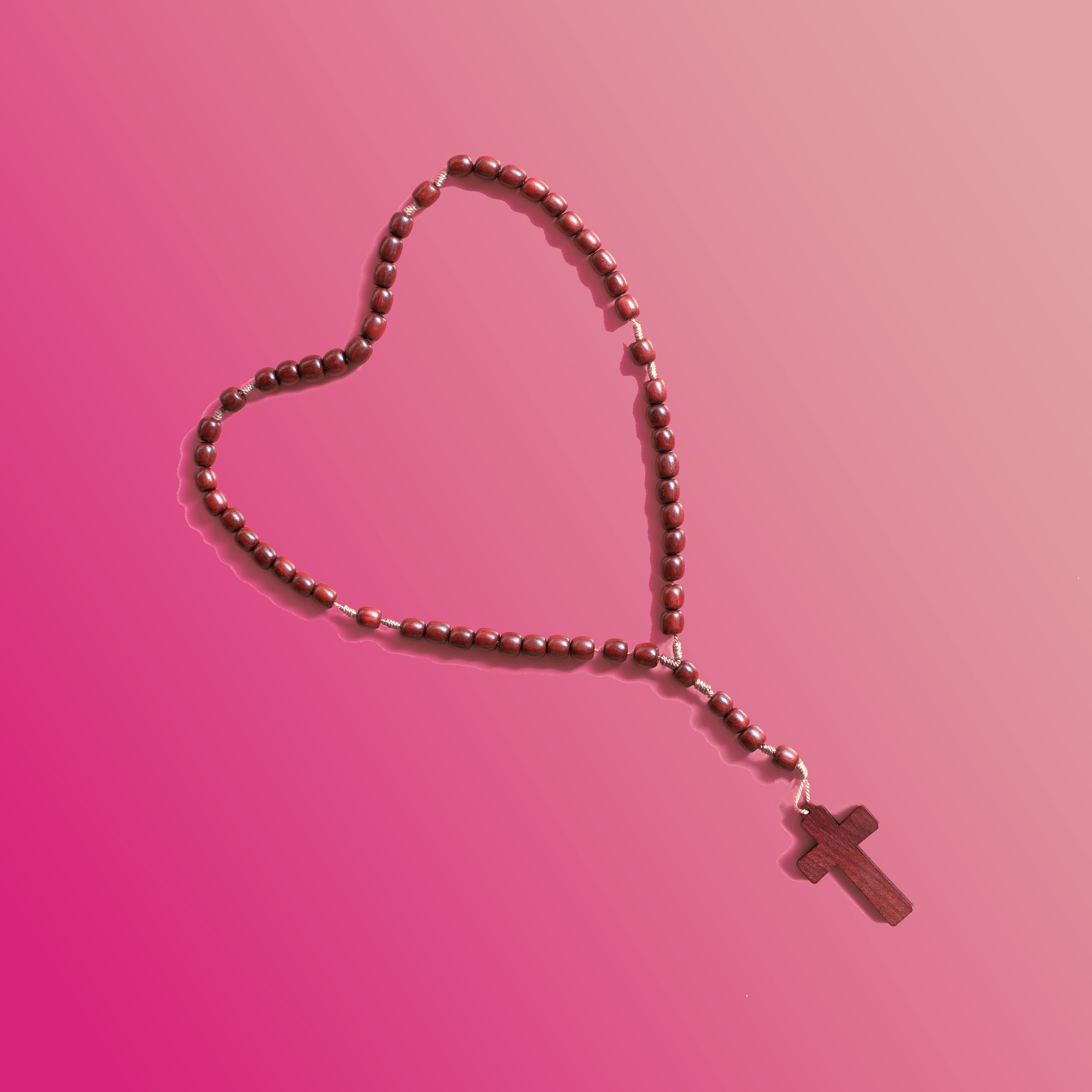Rosary in the shape of a heart
