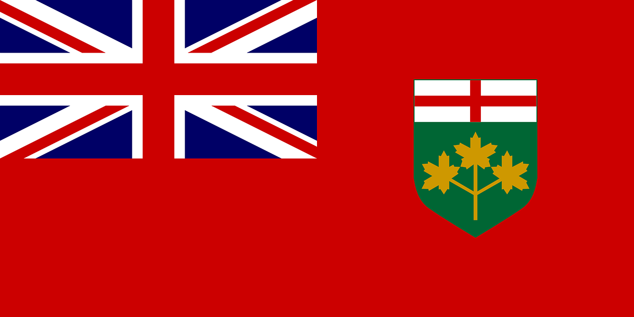 The flag of Ontario