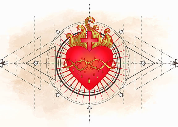 Sacred Heart Illustration