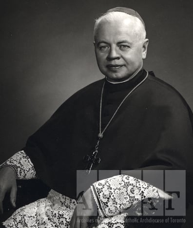 Portrait of Most Reverend Philip Francis Pocock in a seated position.