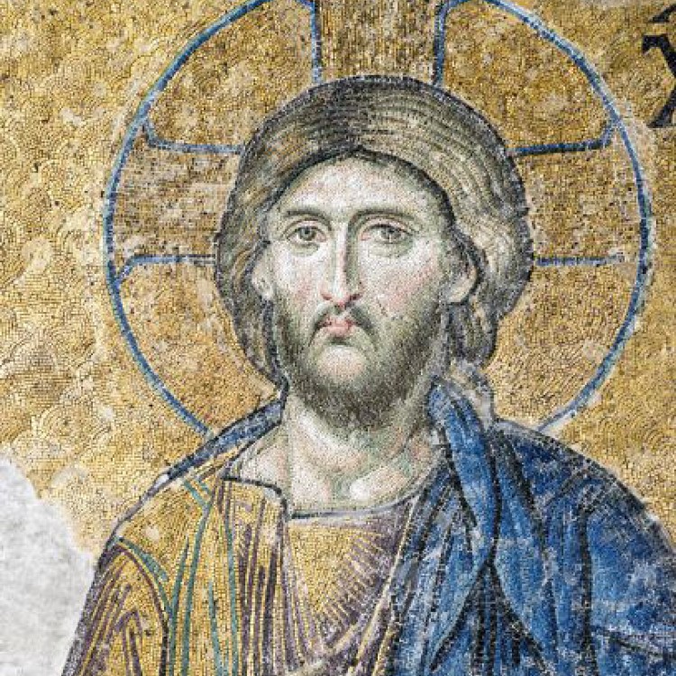 conference header, image of Christ Pantocrator, icon of Christ
