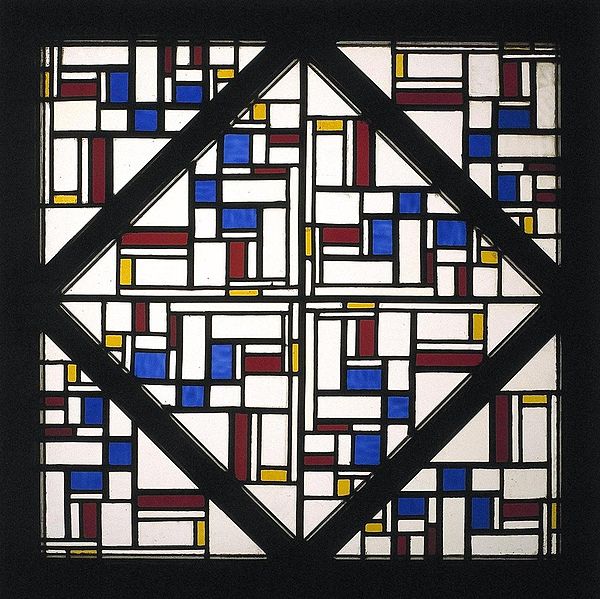 Stained-glass windows by Theo van Doesburg-via Wikimedia Commons