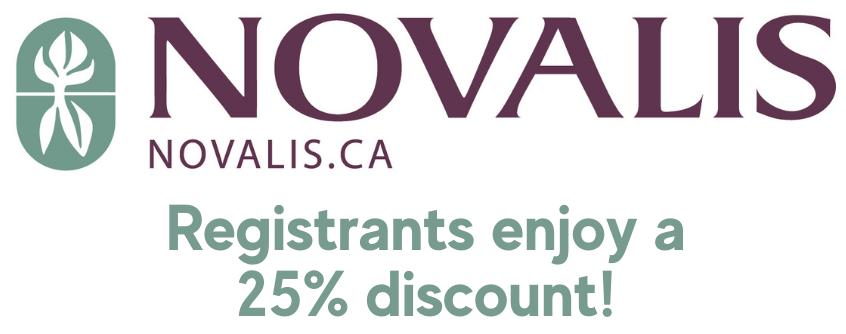 novalis logo and "Registrants enjoy 25% discount"