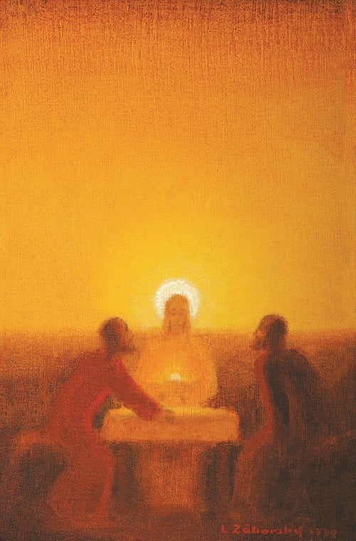 Painting called Emmaus by Ladislav Zaborsky