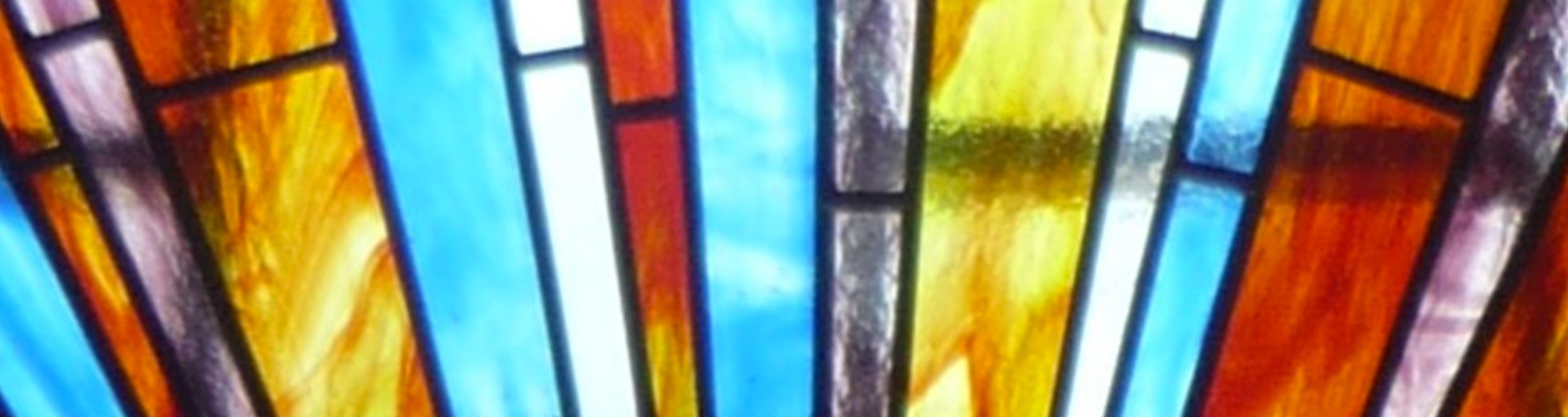 Colourful stained glass window