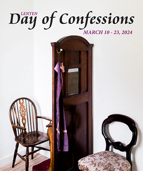 Day of Confessions Poster - Lent 2024 poster
