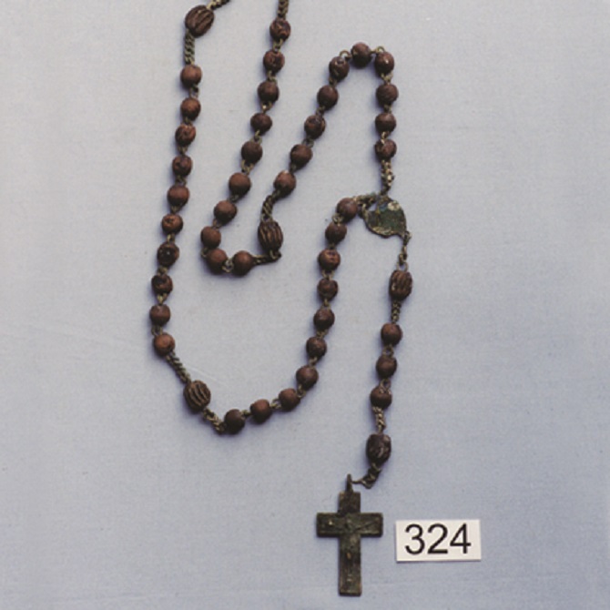 Dark brown wooden rosary