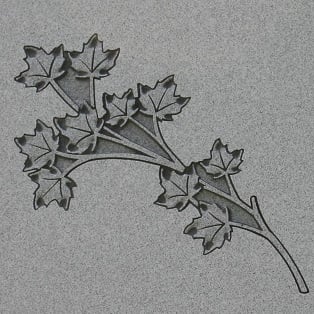 Memorial Monument - Maple branches Memorial monument inscription of maple branches