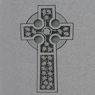 Memorial monument - Celtic cross Memorial monument inscription of a Celtic cross