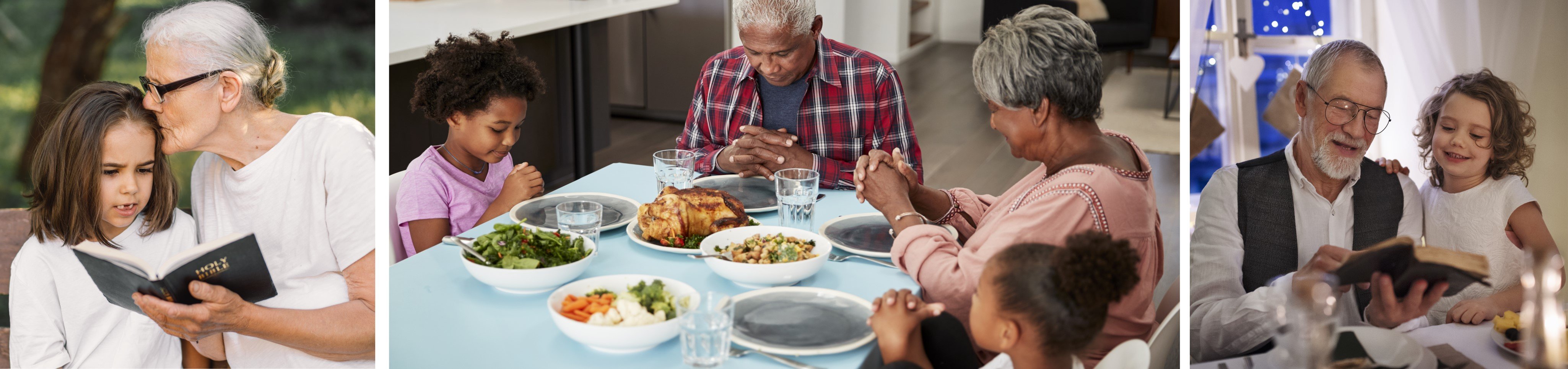 photos of grandparents of different nationalities with their grandchildren