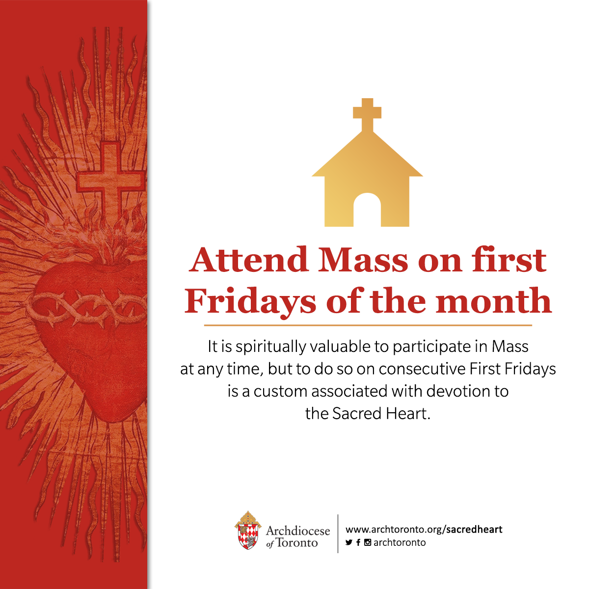Attend Mass on first Fridays of the month