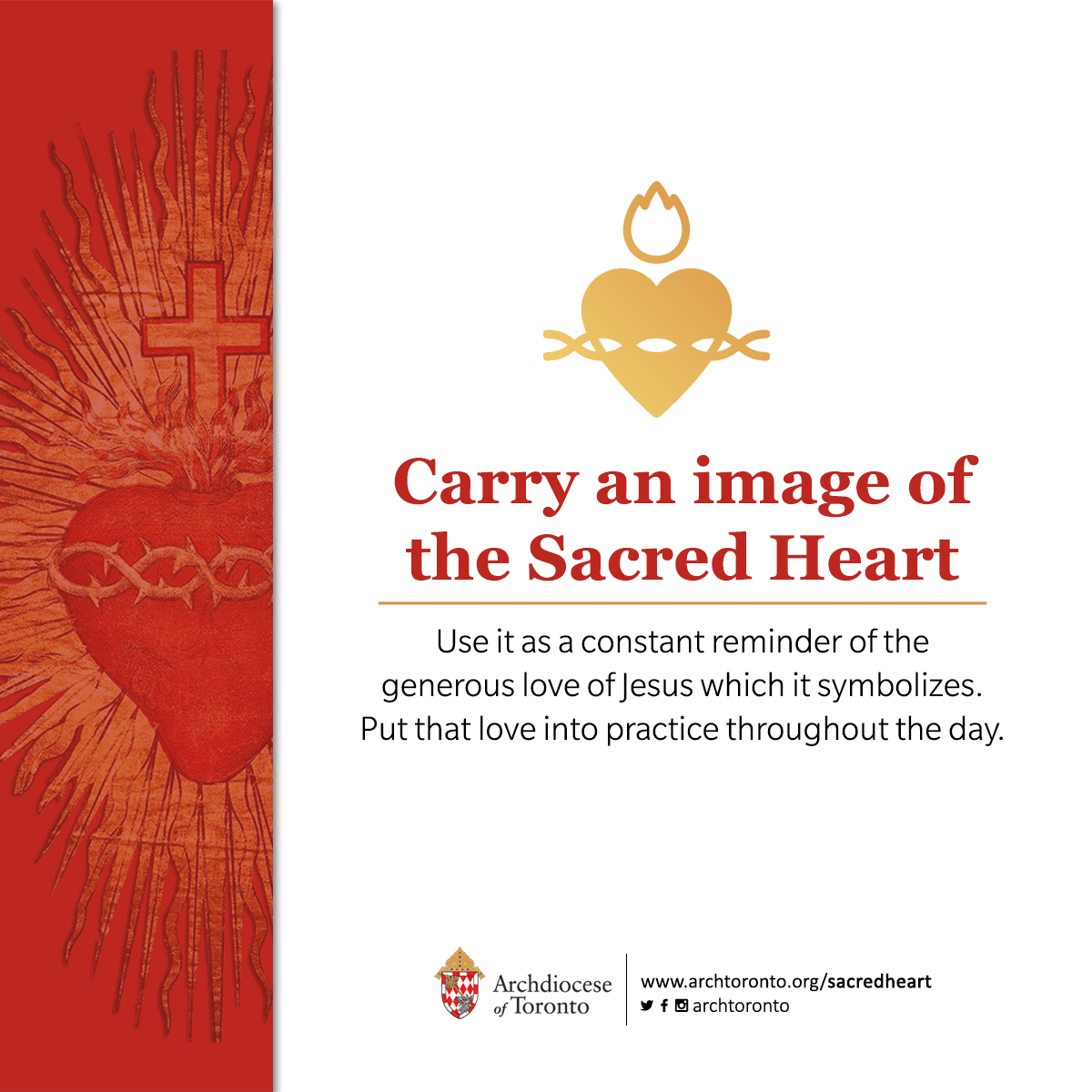 Carry an image of the Sacred Heart