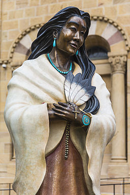 A Statue of Kateri Tekakwitha, North America's first Indigenous saint