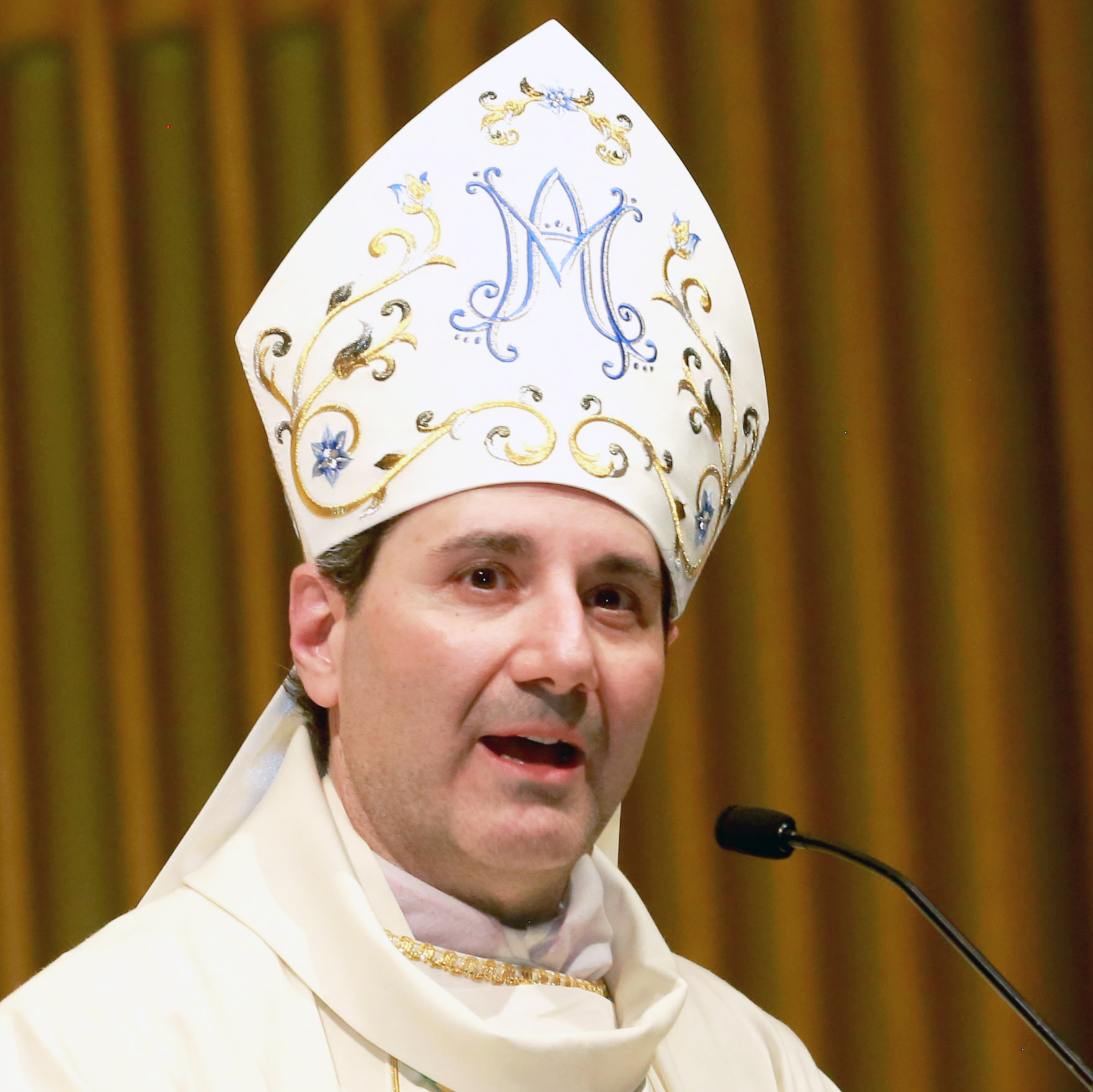 Archbishop-Designate Leo preaching
