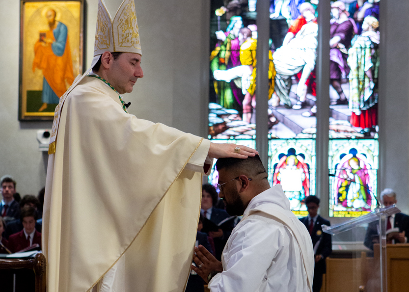 Archbishop Leo during priestly ordination of 2023